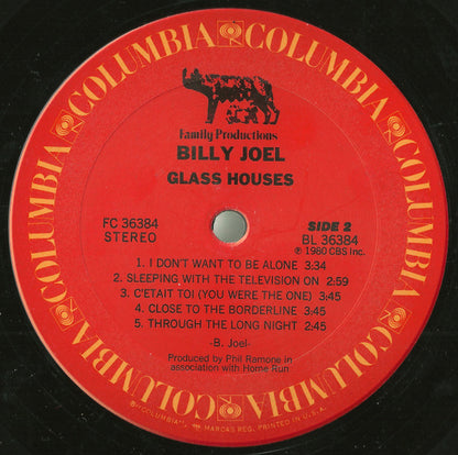 Billy Joel : Glass Houses (LP, Album, Pit)