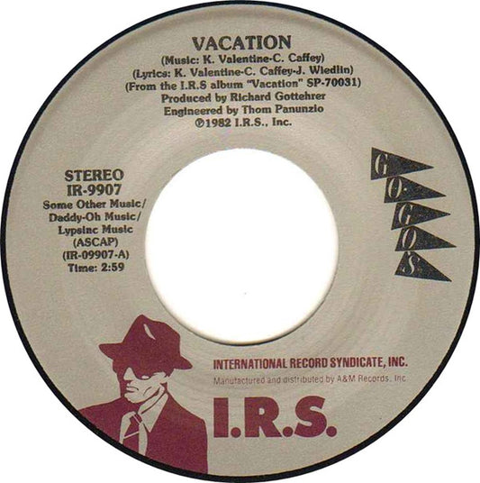 Go-Go's : Vacation (7", Single, Styrene, Ter)