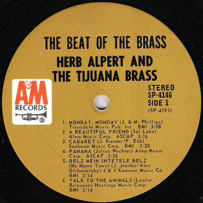 Herb Alpert & The Tijuana Brass : The Beat Of The Brass (LP, Album, Pit)