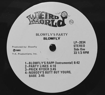Blowfly : Blowfly's Party (LP, Album, RP, Whi)