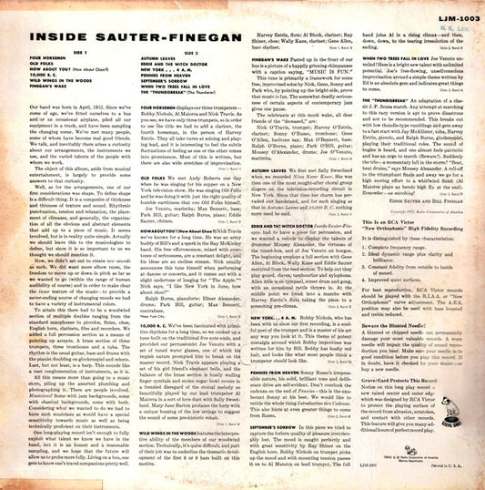 The Sauter-Finegan Orchestra* : Inside Sauter-Finegan (LP, Album, Mono, Ind)