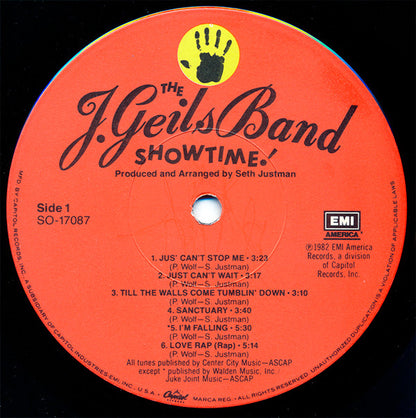 The J. Geils Band : Showtime! (LP, Album, Win)