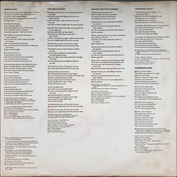 Emmylou Harris : Cimarron (LP, Album, Win)