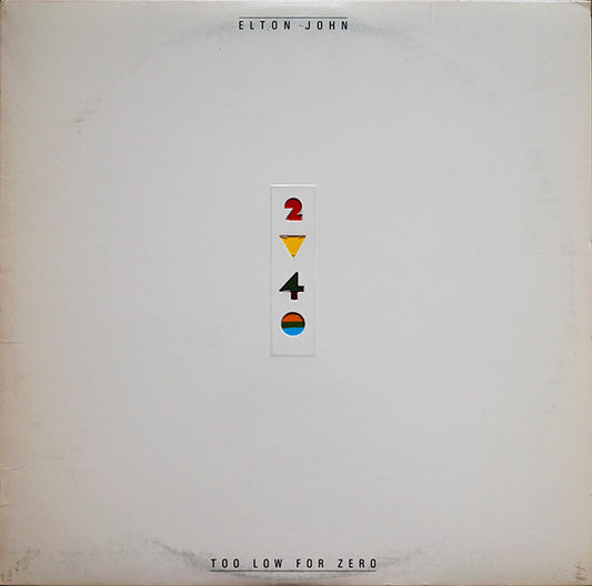Elton John : Too Low For Zero (LP, Album, Jac)
