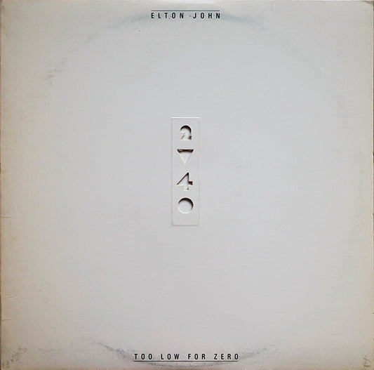 Elton John : Too Low For Zero (LP, Album, Jac)