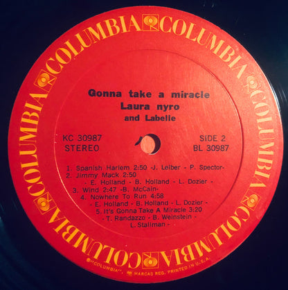 Laura Nyro And Labelle : Gonna Take A Miracle (LP, Album, Ter)