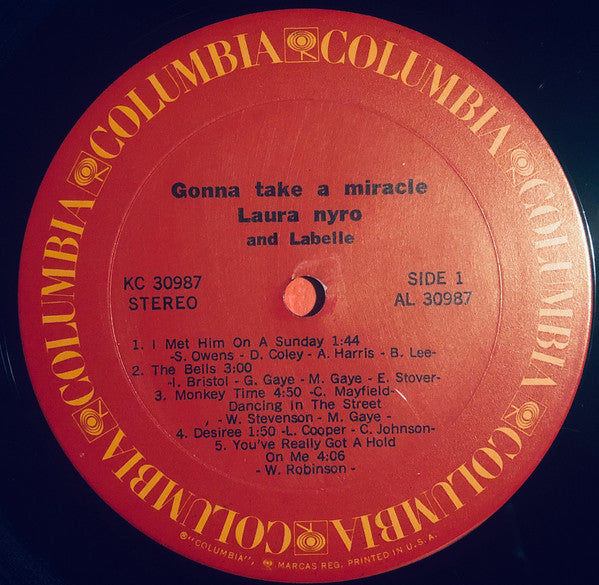 Laura Nyro And Labelle : Gonna Take A Miracle (LP, Album, Ter)
