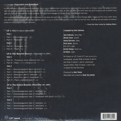 John Coltrane : A Love Supreme: The Complete Masters (LP, Album, RE + LP, Mono + LP + RM)