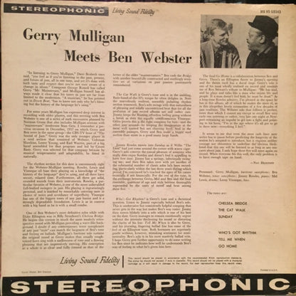 Gerry Mulligan, Ben Webster : Gerry Mulligan Meets Ben Webster (LP, Album)