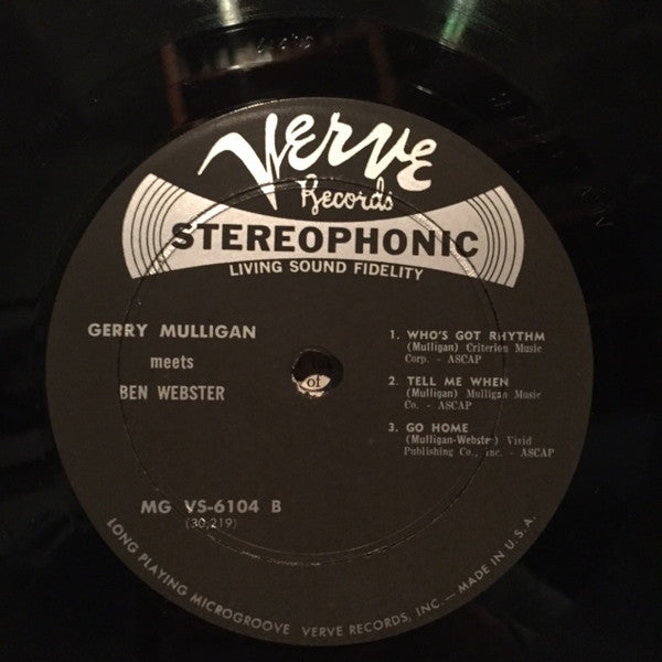 Gerry Mulligan, Ben Webster : Gerry Mulligan Meets Ben Webster (LP, Album)