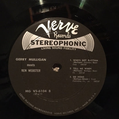 Gerry Mulligan, Ben Webster : Gerry Mulligan Meets Ben Webster (LP, Album)