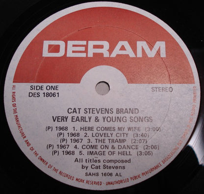 Cat Stevens : Very Young And Early Songs (LP, Comp, AL )