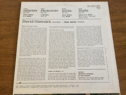 David Oistrakh*, Debussy*, Prokofiev*, Ravel*, Ysaÿe*, Frida Bauer : David Oistrakh Recital: Sonata · Five Mélodies · Sonata · Sonata For Unaccompanied Violin (LP, Album)