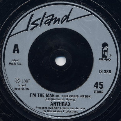 Anthrax : I'm The Man (7", Single, Sil)
