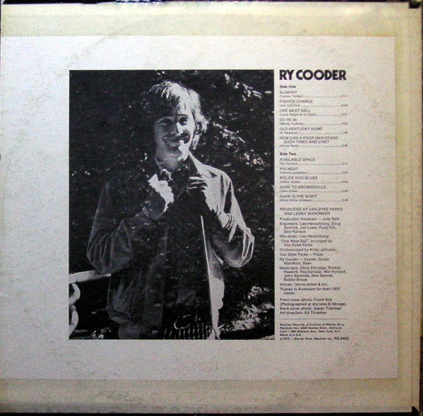 Ry Cooder : Ry Cooder (LP, Album, Pit)
