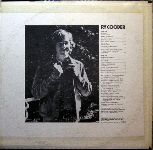 Ry Cooder : Ry Cooder (LP, Album, Pit)