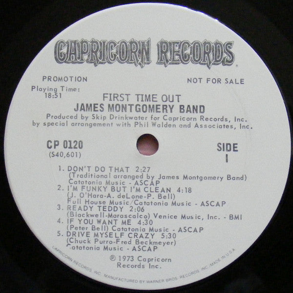 James Montgomery Band : First Time Out (LP, Album, Promo)