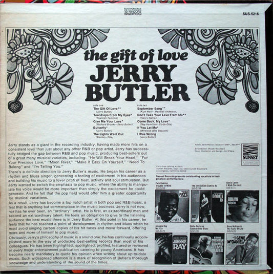 Jerry Butler : The Gift Of Love (LP, Album)
