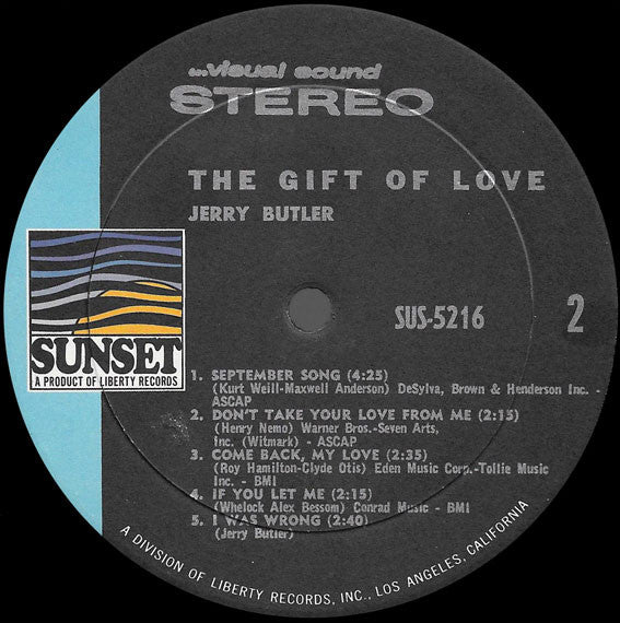 Jerry Butler : The Gift Of Love (LP, Album)