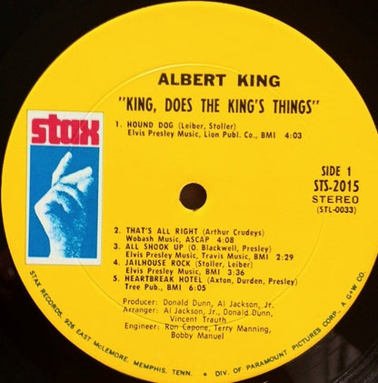 Albert King : King, Does The King's Things (LP, Album, Pit)