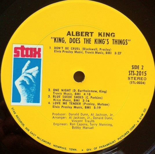 Albert King : King, Does The King's Things (LP, Album, Pit)