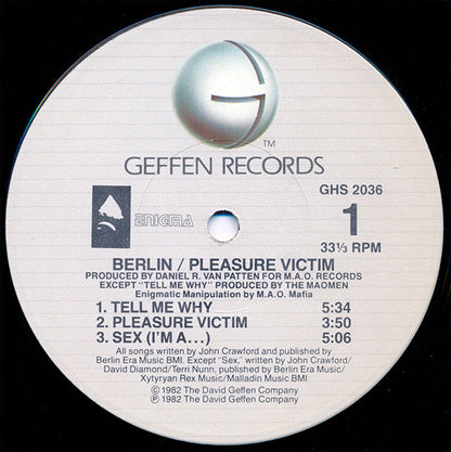 Berlin : Pleasure Victim (LP, Album, RE, Win)