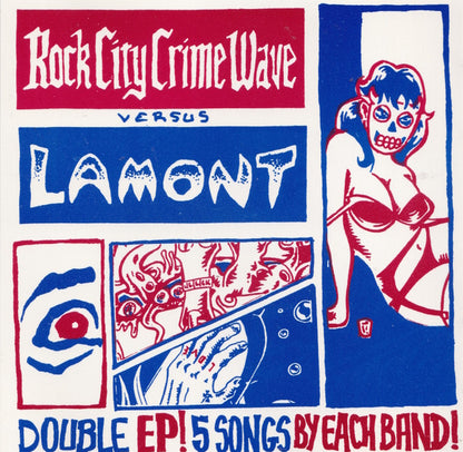 Rock City Crime Wave* Versus Lamont (6) : Double EP! 5 Songs By Each Band! (CD, EP)