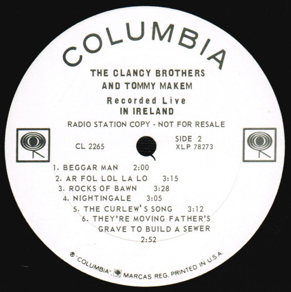 The Clancy Brothers & Tommy Makem : Recorded Live In Ireland (LP, Album, Mono, Promo)