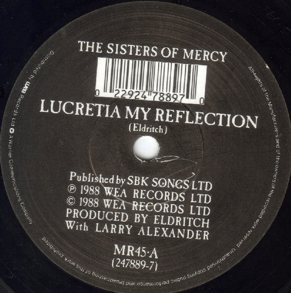 The Sisters Of Mercy : Lucretia My Reflection (7", Single)