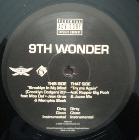 9th Wonder : Brooklyn In My Mind (Crooklyn Dodgers III) (12")