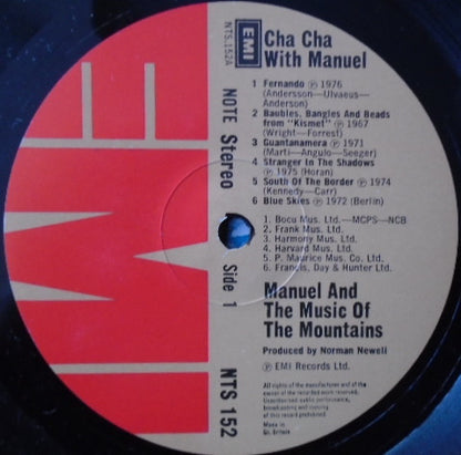 Manuel And The Music Of The Mountains* : Cha Cha With Manuel (LP)