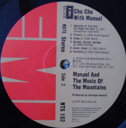 Manuel And The Music Of The Mountains* : Cha Cha With Manuel (LP)