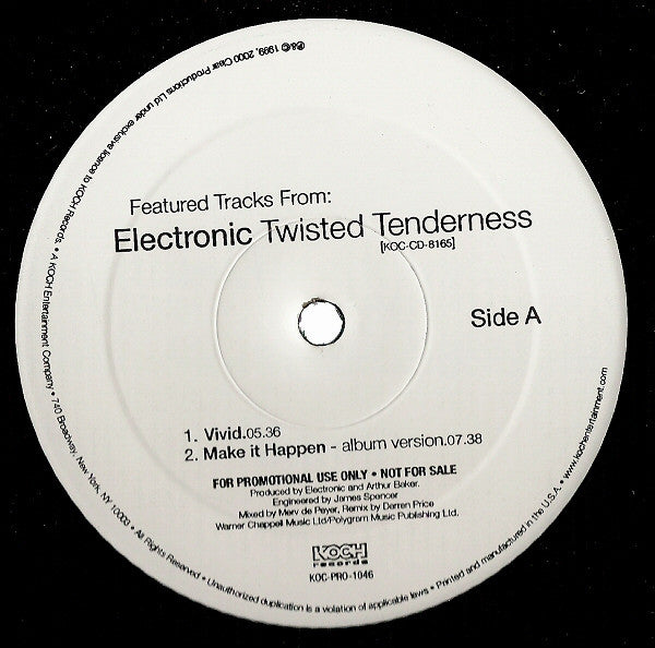 Electronic : Featured Tracks From: Electronic Twisted Tenderness (12", Promo, Smplr)