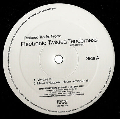 Electronic : Featured Tracks From: Electronic Twisted Tenderness (12", Promo, Smplr)