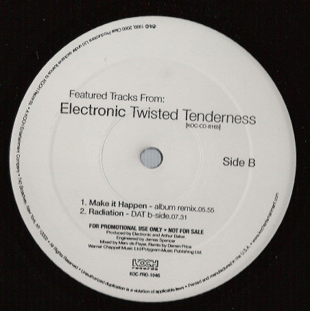 Electronic : Featured Tracks From: Electronic Twisted Tenderness (12", Promo, Smplr)