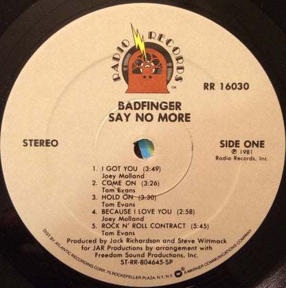 Badfinger : Say No More (LP, Album, SP )