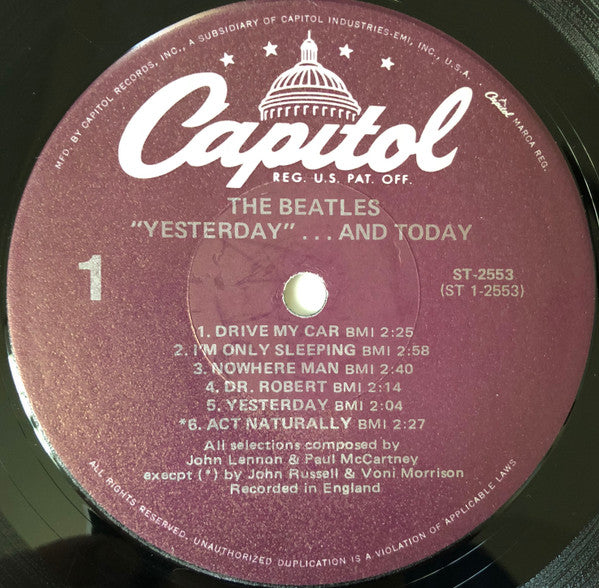The Beatles : Yesterday And Today (LP, Album, Comp, RE, Win)