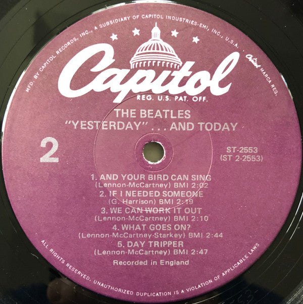 The Beatles : Yesterday And Today (LP, Album, Comp, RE, Win)