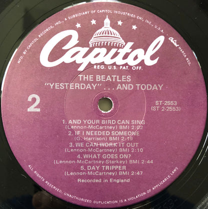 The Beatles : Yesterday And Today (LP, Album, Comp, RE, Win)
