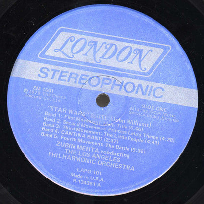 Zubin Mehta Conducts Los Angeles Philharmonic Orchestra : Suites From Star Wars And Close Encounters Of The Third Kind (LP, Club)