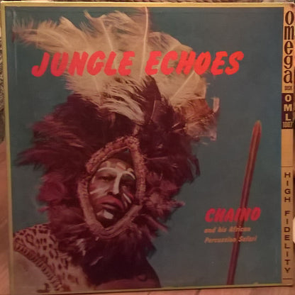 Chaino & His African Percussion Safari : Jungle Echoes (LP, Mono)