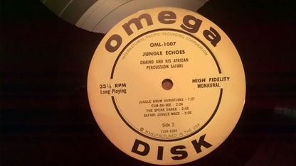 Chaino & His African Percussion Safari : Jungle Echoes (LP, Mono)