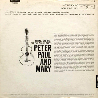 Peter, Paul And Mary* : Peter, Paul And Mary (LP, Album, Mono, Promo)