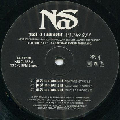 Nas : Just A Moment / These Are Our Heroes (12")