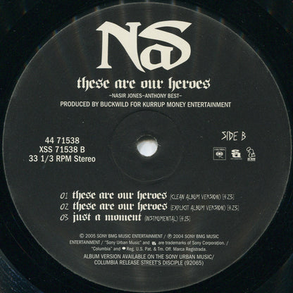 Nas : Just A Moment / These Are Our Heroes (12")