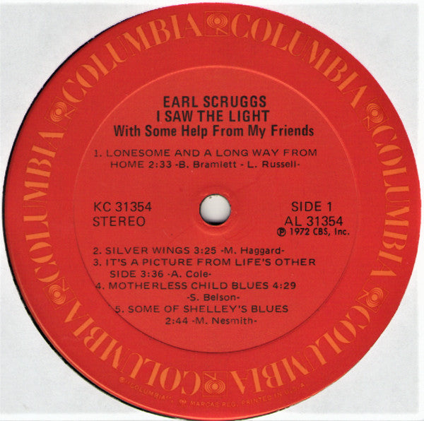 Earl Scruggs And The Earl Scruggs Revue : I Saw The Light With Some Help From My Friends (LP, Album)