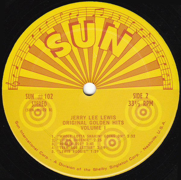 Jerry Lee Lewis : Original Golden Hits - Volume 1 (LP, Comp)