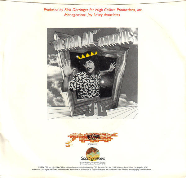 "Weird Al" Yankovic : King Of Suede (7", Single, Styrene, Pit)
