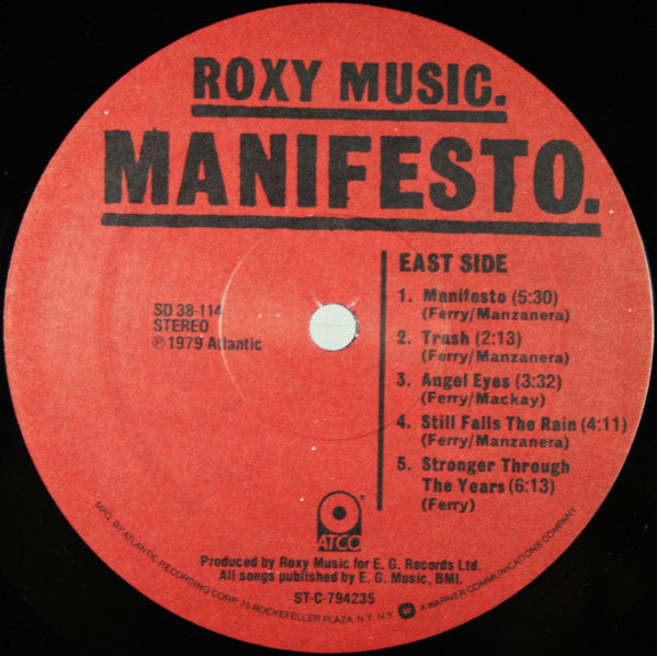 Roxy Music : Manifesto (LP, Album, Spe)
