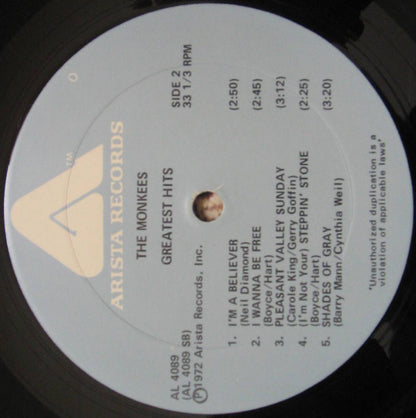 The Monkees : Greatest Hits (LP, Comp, Pla)